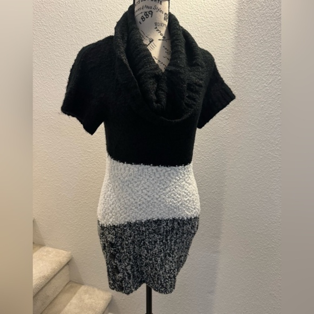 NWT Candie’s Black & White Sweater Dress XS